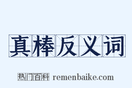 真棒反义词是什么意思的图片